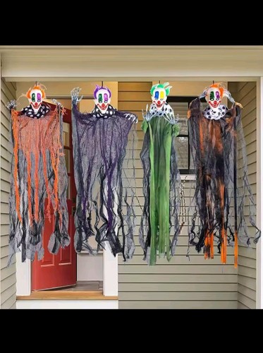 4pcs hanging clown halloween - hanging,