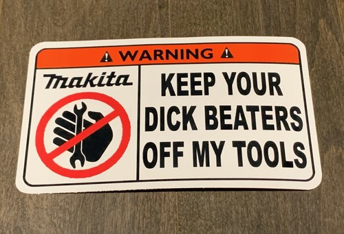 Makita toolbox warning sticker - warning,