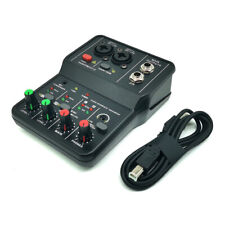 Mixer audio 2 canali mini console di mixaggio audio DJ musica live scheda USB