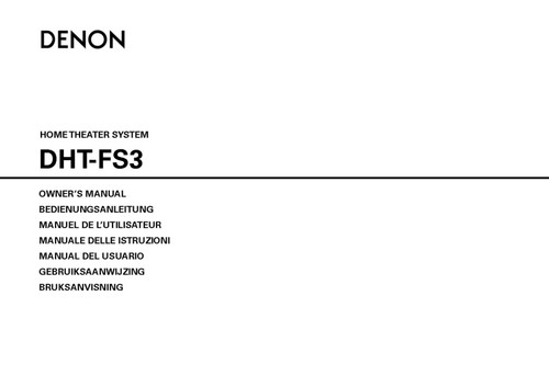 Denon dht fs3 manuale del - dht-fs3,