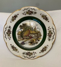 Piatto di servizio Ascot 10,5" di Wood & Sons England-Alpine White Stone Bridge vintage