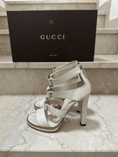 GUCCI Sandali Alla Schiava Vera Pelle Donna Made In Italy Numero 37