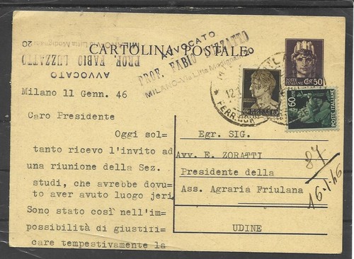 1946 10c 60c dem intero - 1946, su