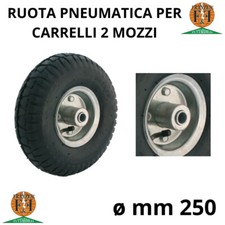 RUOTA PNEUMATICA PER CARRELLI 2 mozzi - ø mm 250