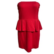 MNG by MANGO abito peplo rosso
