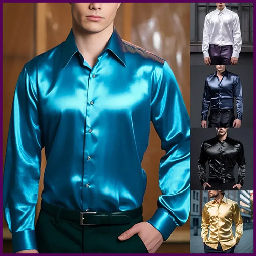 Camicia elegante raso seta