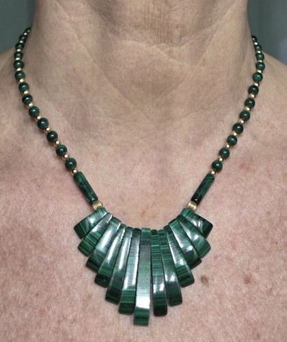 Collana vintage malachite - collana,