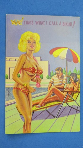 Risque comic postcard 1960s - risque,