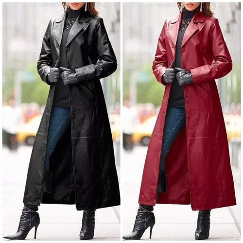 Trench lungo elegante casual