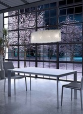 FREMONT SOSPENSIONE GRANDE IN VETRO ACIDATO E SERIGRATO 4 LUCI X 60W