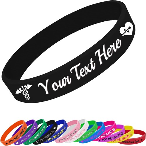 20pcs braccialetti silicone - 1-20pcs,
