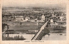 dp95 cartolina chivasso e fiume po,pronicia di torino