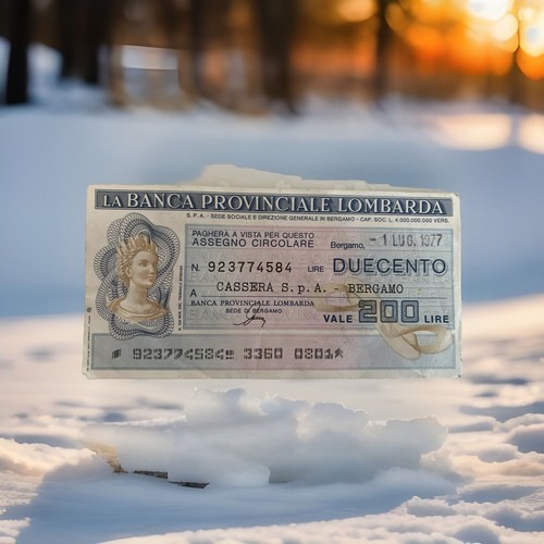 Mini assegno 200 lire - da,