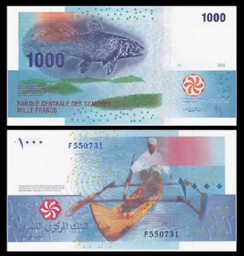 Banconota comore 1000 franchi - banconota,
