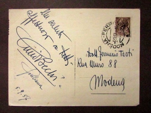 Autografo cartolina gino - autografo,