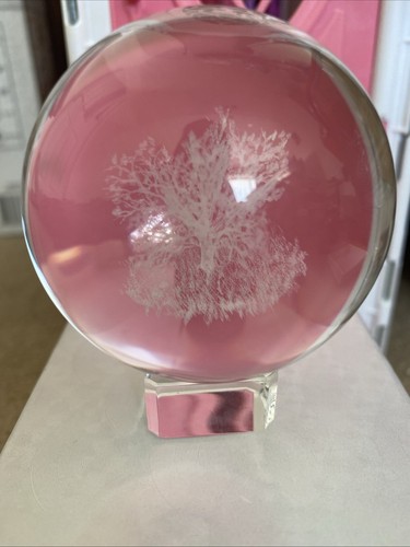Glass crystal ball tree - glass, of