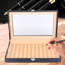 12 Fountain Pen Display Leather Case Holder Box Storage Collector Case