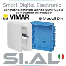 Quadro elettrico 8 moduli bianco scatola da incasso centralino vimar guida Din