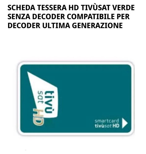 Scheda verde green - tv,