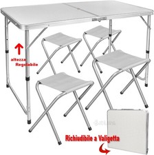 Tavolo picnic campeggio + 4
