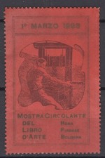 EI1586 Poster stamp Italy: Circulating Art Book Exhibition 1923