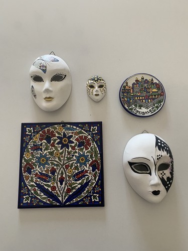 Maschere veneziane ceramica - veneziane, in