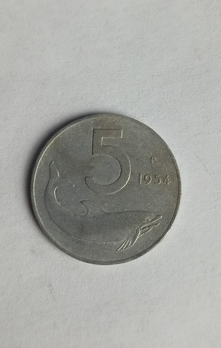 Moneta lire delfino timone - moneta,