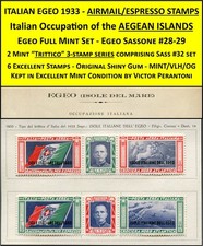EGEO 1933 OCCUPAZIONE ITALIANA