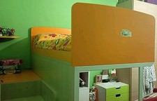 Letto soppalco per - letto, a