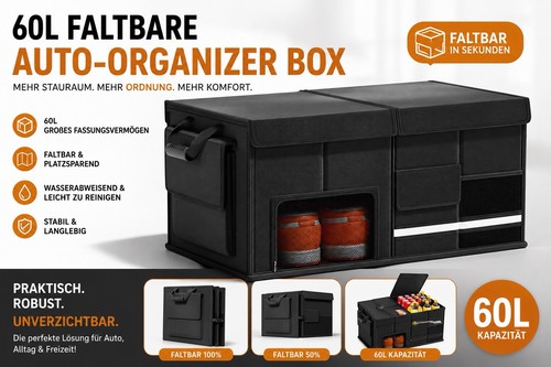 Box auto pieghevole 60l - box,
