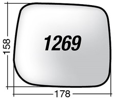 Vetro SPECCHIO RETROVISORE SINISTRO SX HYUNDAI GALLOPER 1997-2003