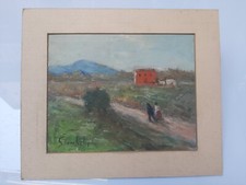 Vecchio Dipinto Ad Olio Su