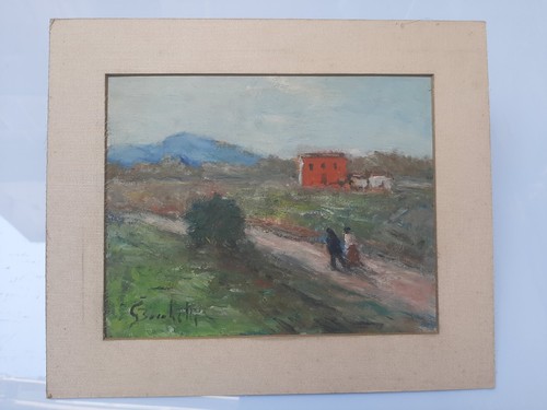 Vecchio dipinto olio - dipinto, ad