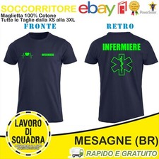 MAGLIETTA T SHIRT INFERMIERE 118 stampa verde fluo