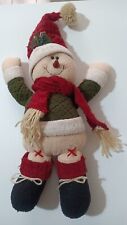 Decorazione Natalizia Pupazzo Di Neve Peluche Alto Cappello Compreso Cm43 Natale