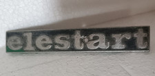 SCRITTA fregio logo targhetta ELESTART originale d'epoca di metallo