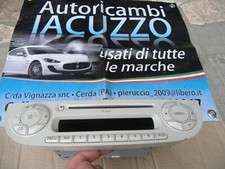 STEREO AUTORADIO ORIGINALE MP3 BIANCO FIAT 500 DAL 2007 IN POI