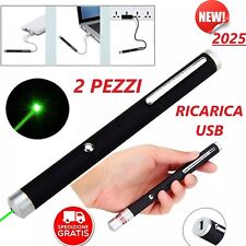 X2 PUNTATORE LASER VERDE PROFESSIONALE USO ASTRONOMICO ALTA QUALITA RICARICA USB