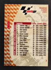 Leggende Panini Checklist Moto CARD n.188 MOTOGP 2003 COME NUOVA ▓