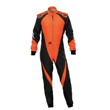 TUTA KART NERO ARANCIO RESISTENTE OMP RACING KS-3X KA0-1734 OMOLOGATA 8877-2022