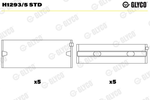 Cuscinetto albero motore glyco - albero,