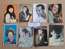 8 Cartoline CANTANTI pubblicitarie