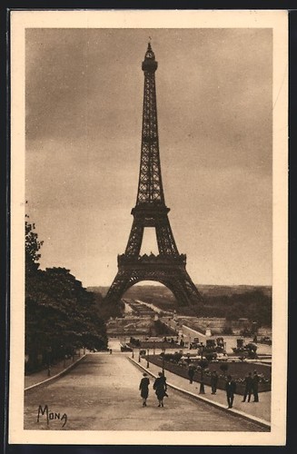 Cartolina parigi tour - parigi,, la