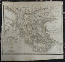 Mappa GRECIA E BALCANI 1825 -
