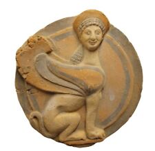 BASSORILIEVO FENICE TERRACOTTA POLICROMA DA APPENDERE MURARE 14/ cm circa