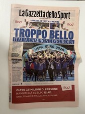 Giornale Gazzetta Dello Sport 12/07/2021 Vittoria Italia Europei UEFA