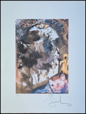 Salvador Dali The Veranda Window 65 X 50 CM Firmato Lithograph Limited