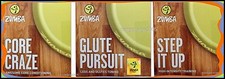  Zumba Fitness 3 DVD CORE CRAZE-GLUTE PURSUIT-STEP IT UP-Use w Rizer or Any Step