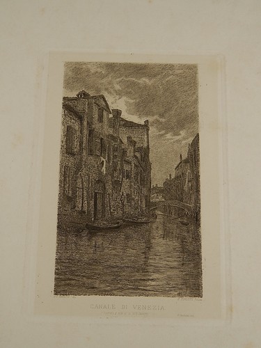 Antica stampa canale - canale, di