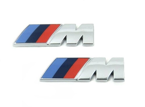 Bmw sport emblema cromato - 2x,